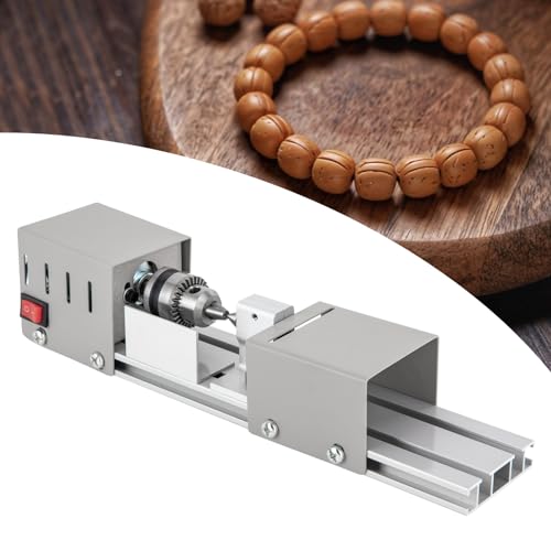 ACROSSPART Metalldrehmaschine Tischdrehbank DIY Holzbearbeitung Mini Lathe Bead Polisher Machine Drehbank Perlenpolierer Buddha Perlenpoliermaschine von ACROSSPART