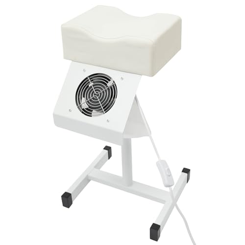 ACROSSPART Mobile Pediküre Stuhl, Fußpflegestuhl mit Absaugung, Höhenverstellbar Beinstütze, Salon Hocker, Maniküre Fußstütze, 31 * 28 * 45cm (Weiß) von ACROSSPART