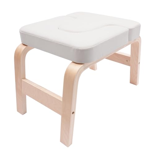 ACROSSPART Yoga Kopfstandhocker, Professioneller Yoga Hocker Kopfstand, Kopfstandstuhl für Linderung von Stress, 100KG Tragfähigkeit (Weiß) von ACROSSPART