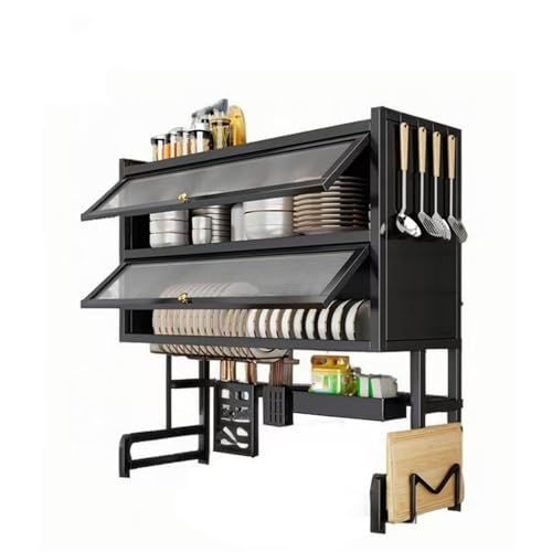 ACRaBoss Abtropfgestell Mit 3 Ebenen Über Der Spüle – Großer Küchen-Organizer Aus Karbonsta(95 X 37 Zoll) – Platzsparende Aufbewahrung Für Geschirr, Töpfe Und Utensilien – Robustes Und Stilvolles Desi von ACRaBoss