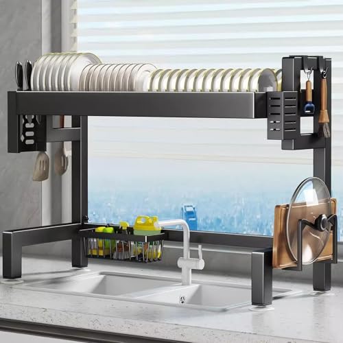 ACRaBoss Abtropfgestell Über Der Spüle, Großes Abtropfgestell Für Geschirr, Küchenaufbewahrungsgestell Aus Edelstafür Organizer-Kochgeschirr, Tassen, Schneidebrett/75Cm von ACRaBoss