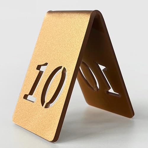 ACRaBoss Doppelseitige Zelttischnummern Aus Acryl, Elegantesdpartikel-Design Für Hochzeits- Und Eventdekoration/1-80/5 * 8cm von ACRaBoss