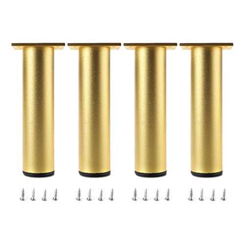 ACRaBoss Möbelbeine Verstellbare Tischbeine Aus Metall Ersatzmöbelfüße Moderne Sofabeine Schrankbeine Schreibtischbeine Couchtischbeine Schwarzd Silber, 4 Stück, Rutschfest/Leise/D/12Cm(4.7In) von ACRaBoss