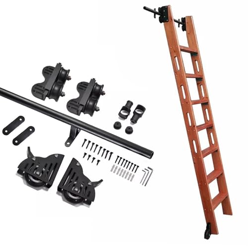 ACRaBoss Rollleiter-Hardware-Kit Für Bibliotheken, Mobile Leiterschiene Aus Rundem Metallrohr Mit Bodenrollen, Verschiebbare Leiterschiene Für Zuhause, Büro Und Bücherregale/6.6Ft/200Cm Track Kit ACRaBoss Rollleiter-Hardware-Kit Für Bibliotheken, Mobile Leiterschiene Aus Rundem Metallrohr Mit Bodenrollen, Verschiebbare Leiterschiene Für Zuhause, Büro Und Bücherregale/6.6Ft/200Cm Track Kit von ACRaBoss