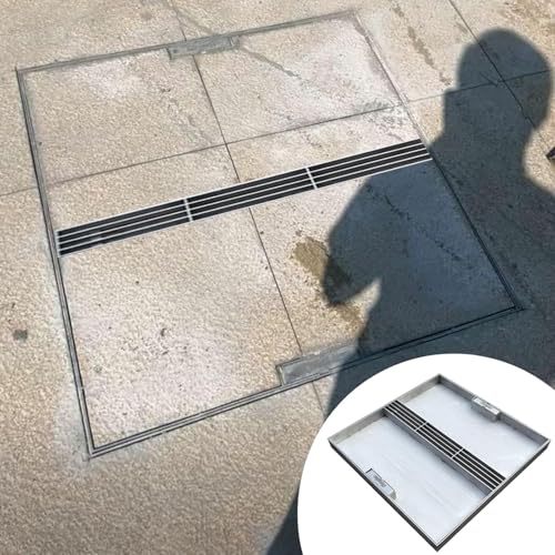 ACRaBoss Versenkter Schachtdeckel Und Rahmen, Abwasserdeckel Aus Edelstamit Abflussloch Und Verdeckbarem Griff Für Die Kanalisation Im Innen- Und Außenbereich/75 * 75Cm/29.5In*29.5In ACRaBoss Versenkter Schachtdeckel Und Rahmen, Abwasserdeckel Aus Edelstamit Abflussloch Und Verdeckbarem Griff Für Die Kanalisation Im Innen- Und Außenbereich/75 * 75Cm/29.5In*29.5In von ACRaBoss