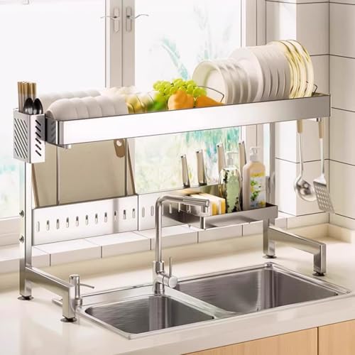 ACRaBoss Verstellbarer Abtropfständer Über Der Spüle, Platzsparender Abtropfständer Für Geschirr, Schüsseln Undeck, Multifunktionaler Theken-Organizer/Gay ACRaBoss Verstellbarer Abtropfständer Über Der Spüle, Platzsparender Abtropfständer Für Geschirr, Schüsseln Undeck, Multifunktionaler Theken-Organizer/Gay von ACRaBoss