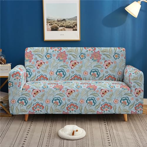 ACSMCQ Elastischer Sofaüberzug Pflanzen und Blumen Couch überzug 1 2 3 4 Sitzer Sofa Bezug Spandex Couchbezug Sofabezüge Schonbezug Couch Antirutsch Hussen für Sofas von ACSMCQ