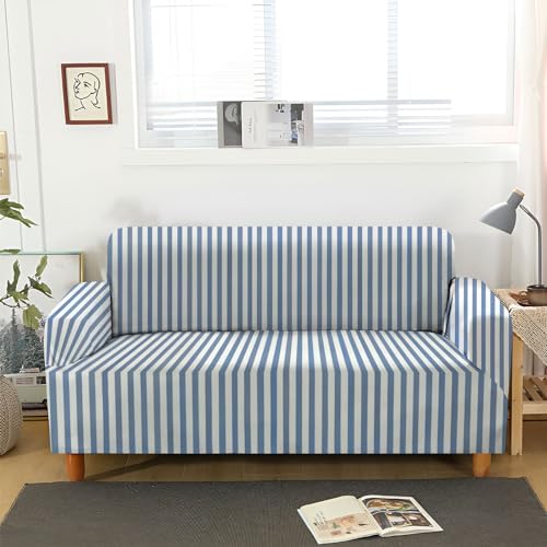 ACSMCQ Sofabezug 4 Sitzer Gestreifte Geometrische Linien Sofa überzug Stretch Antirutsch Sofabezug Spandex Couch überzug Anti-Rutsch Waschbar Sofa Protection Cover Schonbezug Couch von ACSMCQ