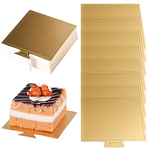 Kuchen Board Mini Kuchen Board Gold Cake Board Kuchen Torten Unterlage Rund Tortenplatte Mousse Kuchen Bord Beschichtet Tortenunterlage 100 Stück Geburtstag Kuchen Gebäck Dekoration Werkzeug von ACSWBRT