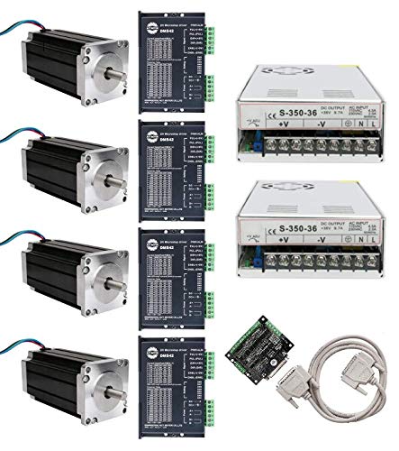 DE-SHIP FREE 4Axis 23HS2442 Nema23 Schrittmotor 112mm 425oz-in 4.2A round Shaft Φ8mm Bipolar 1.8° + DM542 + 350W 36V CNC OEM ACT MOTOR GmbH DE-SHIP FREE 4Axis 23HS2442 Nema23 Schrittmotor 112mm 425oz-in 4.2A round Shaft Φ8mm Bipolar 1.8° + DM542 + 350W 36V CNC OEM ACT MOTOR GmbH von ACT Motor