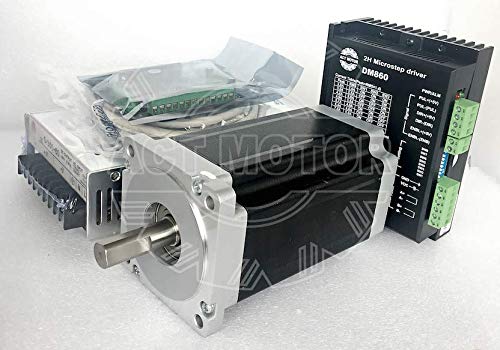 ACT MOTOR GmbH 1Axis Nema34 Stepper Motor 34HS5460 6A 151mm 11Nm 4Leads+Stepper Motor Diver DM860 7.8A 24-80VDC Peak+350W Power Supply 60VDC CNC von ACT Motor