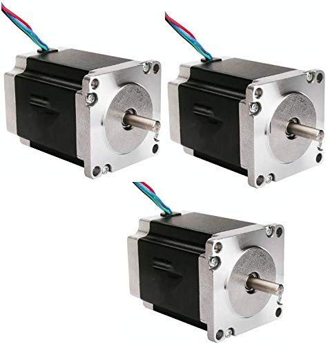 ACT Motor 3 Stück Schrittmotor Nema23 3 A 1,9 Nm 56,4 x 56,4 x 76 mm 1,8 Grad 4 Drähte Stepper Motor für CNC und Roboter 23HS8430 von ACT Motor