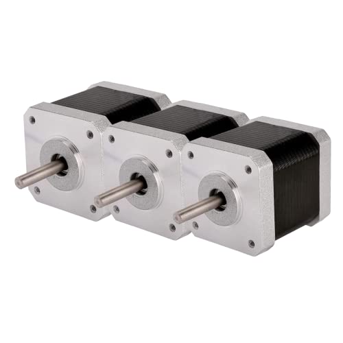 3 Stück ACT Motor Schrittmotor Nema17 1,7 A 0,4 Nm, 42 x 42 x 68 mm, 4 Drähte, Schrittmotor für 3D-Drucker, CNC, Roboter und OEM 17HM5417 von ACT Motor