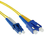 ACT 1 M LSZH Singlemode 9/125 OS2 Fiber Patchkabel Duplex mit LC und SC Steckern von ACT