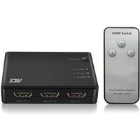 ACT - 4K HDMI-Switch mit 3 Anschlüssen, Anzeige von 3 HDMI-Quellen auf einem Monitor. von ACT