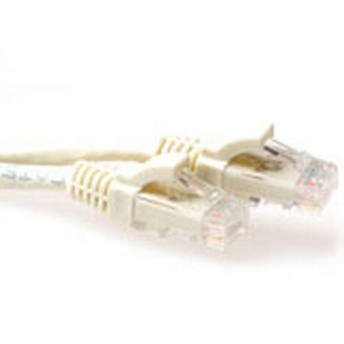 ACT Ivory 2 Meter U/UTP CAT6A Patch Cable snagless with RJ45 connectors von ACT