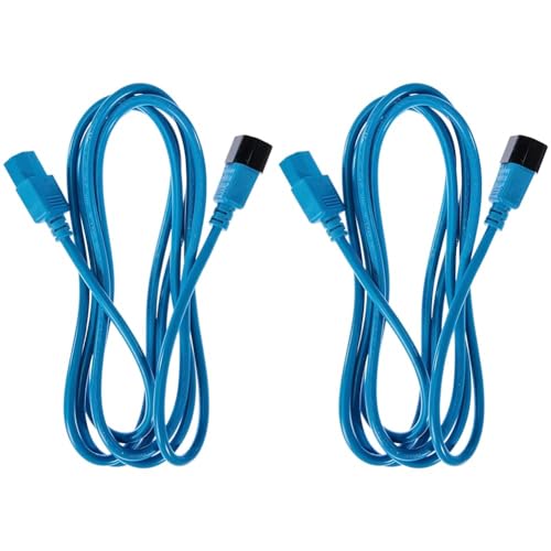 ACT Kaltgerätekabel 3m, C13 zu C14 Kaltgerätekabel Verlängerung, IEC Stecker zu Buchse 3 Pin - AK5111 Blau (Packung mit 2) von ACT