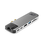 ACT USB-C-Thunderbolt 3-zu-HDMI-Multiport-Adapter, 4K, mit Ethernet, USB-Hub, Kartenleser und PD-Pass-Through von ACT