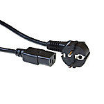 ACT Power Kabel Netzstecker CEE7/7 Stecker (gewinkelt) - C13 Schwarz 2,50 m von ACT