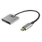 ACT USB-C auf 3,5 mm Klinke Audio Adapter und PD Pass Through AC7005 Grau von ACT