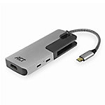 ACT USB-C auf HDMI Buchse Adapter mit PD Pass-Through, 4K, USB-A , USB-C Anschluss, Kartenleser von ACT