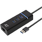 ACT USB-Hub AC6310 3 USB,1 RJ45 von ACT