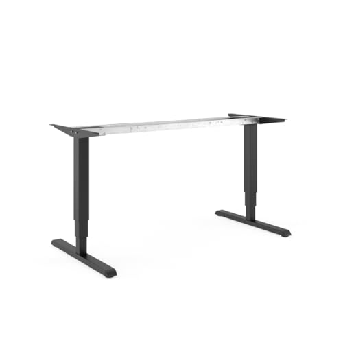 ACTIFORCE® Steelforce 400 – Elektrisch höhenverstellbarer Schreibtisch ohne Tischplatte | Breitenverstellbares Tischgestell mit 2 Motoren & stabilen Tischbeinen | Schwarz von ACTIFORCE