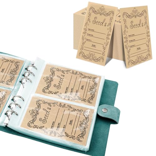 100 Samen-Aufbewahrung Umschläge, Selbstklebende Organizer für Garten, Samen-Spar-Umschläge, Aufbewahrungsbox, Sammelbinder und Organisation, ideale Samen-Spar-Pakete (Grün) von ACTIMED