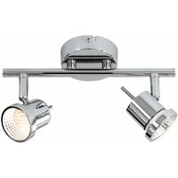 Deckenleuchte 2 Flammig led Deckenlampe Lichtschiene Deckenstrahler mit beweglichen Spots, Strahler schwenkbar, 2x led 5W 400lm warmweiß, l 25 cm von ACTION