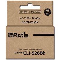 Actis KC-526BK Tinte (Ersatz für Canon CLI-526Bk Standard 10 ml Schwarz (mit Chip) von ACTIS