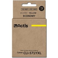 Actis KC-571Y Tinte (Ersatz für Canon CLI-571Y Standard 12 ml gelb) von ACTIS