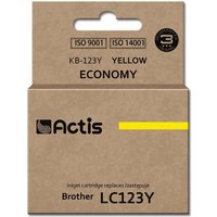 Actis - KB-123Y Tinte (Ersatz für Brother LC123Y/LC121Y Standard 10 ml gelb) von ACTIS