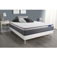 Actiflex plus matratze 135x190cm + Bettgestell mit lattenrost , Härtegrad 5 , Taschenfederkern und Memory-Schaum , Höhe : 26 cm von ACTISOM