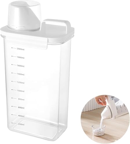 ACTIUSIS Waschmittel Waschpulver Aufbewahrungsbox, Waschmittelbox für WeichspüLer,Waschpulver Aufbewahrung, zur Verwendung in Waschmitteln, Flüssigwaschmitteln und Duftperlen,2300ML von ACTIUSIS