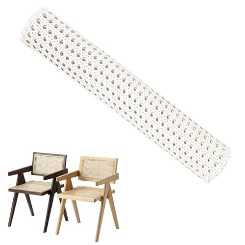 ACTIUSIS WeißesCane Webbing Rattan Roll40 x 100cm,Kunststoff PE Rattan-Gurt Cane Webbing Rattan Roll Rattan Geweberolle Gewebtes Offenes Rattan Wabengeflecht für DIY-Projekte Möbeldekoration von ACTIUSIS