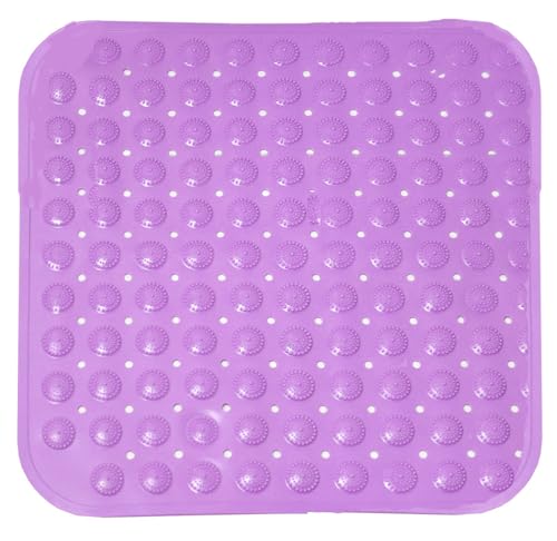 Duschmatte,48 x 48cmDuschmatte rutschfest Quadratisch, Badewannenmatte rutschfest, Aufhängern und Ablauflöchern,Lila Duschmatte,48 x 48cmDuschmatte rutschfest Quadratisch, Badewannenmatte rutschfest, Aufhängern und Ablauflöchern,Lila von ACTIUSIS