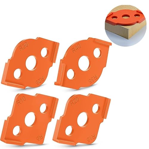 Frässchablonen für Oberfräse, 4 Stück Radius Jig Router Templates, Eckradiusfrässchablonen, für Holzbearbeitungswerkzeuge (R5 R10 R15 R20 R25 R30 R35 R40) von ACTIUSIS