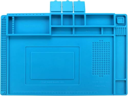 Magnetische Lötmatte, Reparatur- und Lötmatte Silikon, 500°C Werkbankmatte,für die Reparatur von Uhren, Laptops, Telefonen, 45 x 30 cm von ACTIUSIS