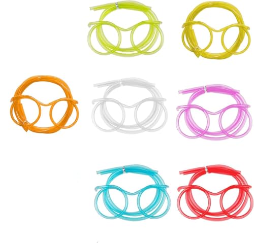 Strohhalme Wiederverwendbar, Strohhalm Brille, Flexible Mehrfarbige Strohhalme, Neuheit Brille Strohhalm, Mehrweg dumme Strohgläser, für Party, Jahrestreffen,Hochzeiten, Familienfeiern, 7 Stücke Strohhalme Wiederverwendbar, Strohhalm Brille, Flexible Mehrfarbige Strohhalme, Neuheit Brille Strohhalm, Mehrweg dumme Strohgläser, für Party, Jahrestreffen,Hochzeiten, Familienfeiern, 7 Stücke von ACTIUSIS