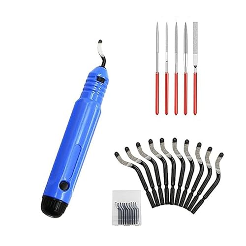 360° Entgratwerkzeug, Entgrater Werkzeug, Universal Handentgrater mit 10 Stück Ersatzklingen und 5 Diamant-Feilen,für 3D Druck, Aluminium Kupfer Kunststoffgrat 360° Entgratwerkzeug, Entgrater Werkzeug, Universal Handentgrater mit 10 Stück Ersatzklingen und 5 Diamant-Feilen,für 3D Druck, Aluminium Kupfer Kunststoffgrat von ACTIUSIS