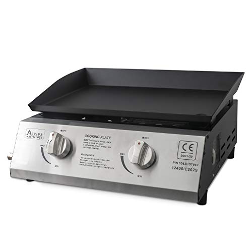 ACTIVA Plancha 2 Brenner je 2,1 KW (4,2 KW) Grill Gasgrill Grillplancha Gastrobräter von ACTIVA