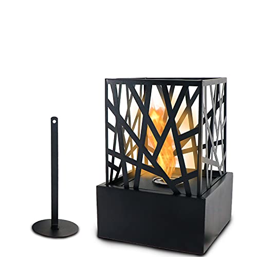 Activa Luxury Garden Calida Bioethanol Tischkamine Ethanol Tischfeuer Indoor Outdoor Tisch Kaminfeuer für Wohnzimmer Balkon Terrasse inklusive Flammenlöscher Löschstempel von ACTIVA