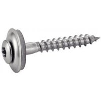 Schraube mit flacher, sechslappiger Kopfform – Mit EPDM-Unterlegscheibe Ø15 – Edelstahl A2 4,5x100 mm – Packung mit 100 Stück Schraube mit flacher, sechslappiger Kopfform – Mit EPDM-Unterlegscheibe Ø15 – Edelstahl A2 4,5x100 mm – Packung mit 100 Stück von ACTON