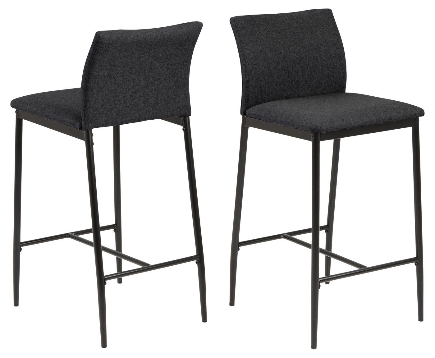 ACTONA GROUP 4-Fußstuhl (2er-Set) in Grau, Polyester, Stahl - 41x90,5x48,5cm (BxHxT) (2er-Set) von ACTONA GROUP