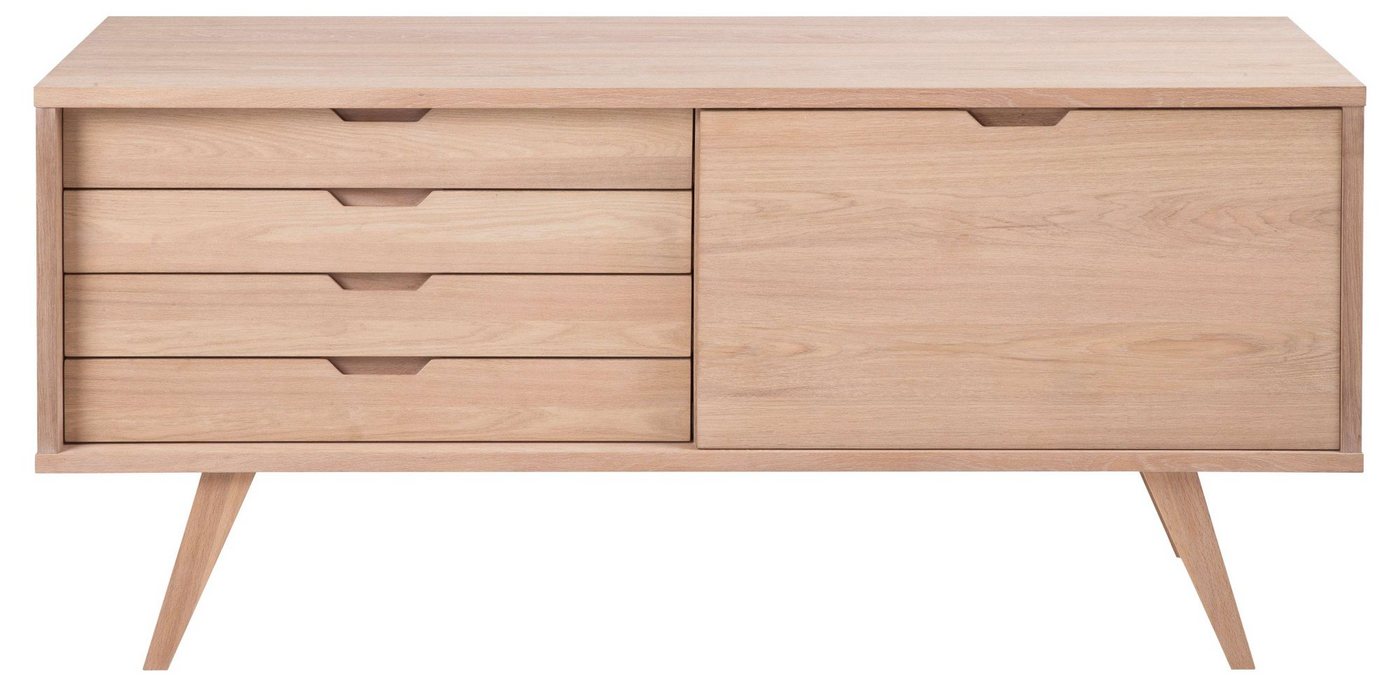 ACTONA GROUP Anrichte A-Line, Sideboard, weiß pigmentierte Eiche, 1 Tür, 4 Schubladen, Breite 160 cm von ACTONA GROUP