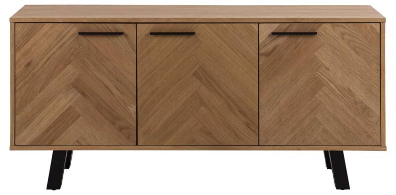 ACTONA GROUP Anrichte Brighton, Sideboard, Eichenfurnier, Fischgrätenmuster, 3 Türen, 2 Einlegeböden von ACTONA GROUP