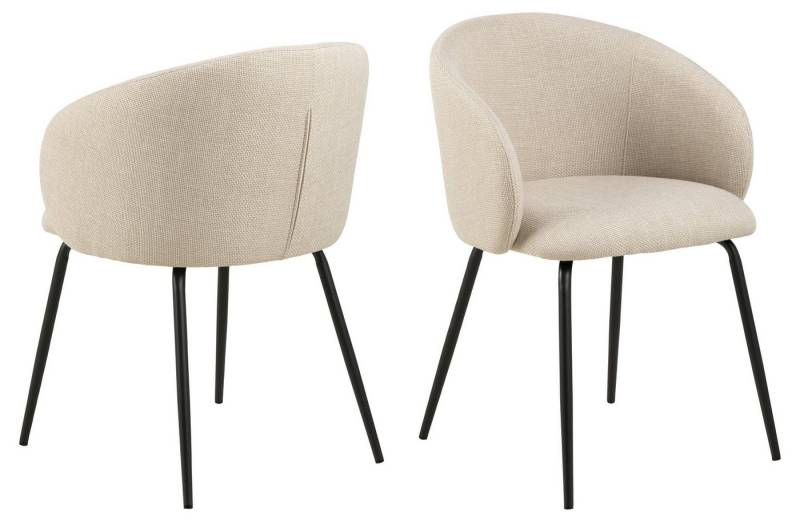 ACTONA GROUP Armlehnstuhl (2er-Set) in Beige - 56x80,5x54,5 (BxHxT) (2er-Set) von ACTONA GROUP