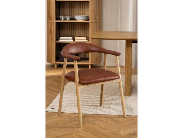 ACTONA GROUP Armlehnstuhl (2er-Set) in Braun, PU - 56x75,5x54cm (BxHxT) (2er-Set), braun von ACTONA-GROUP