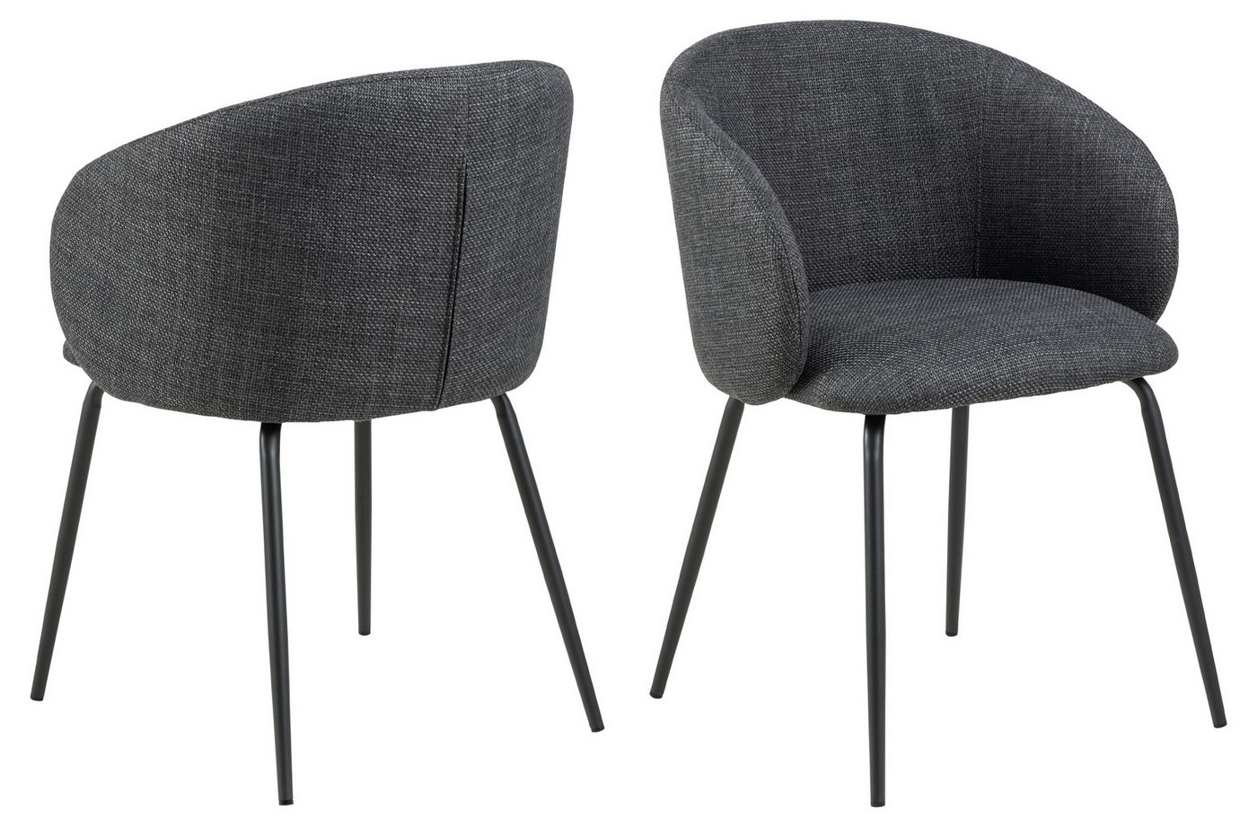 ACTONA GROUP Armlehnstuhl (2er-Set) in Grau - 56x80,5x54,5 (BxHxT) (2er-Set) von ACTONA GROUP