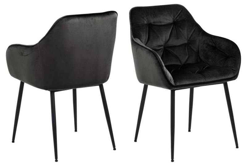 ACTONA GROUP Armlehnstuhl (2er-Set) in graubraun - 58x83x55 (BxHxT) (2er-Set) von ACTONA GROUP
